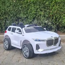 BMW X7 White - ელექტრო მანქანა კაუჩუკის საბურავებით