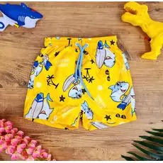 Summer Shorts Surfing Shark Yellow საზაფხულო შორტი