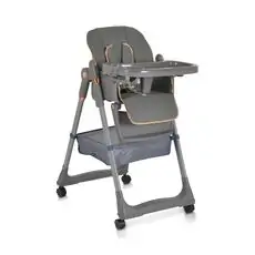 Moni High Chair With A Gift Lindo Grey - საკვები სკამ-მაგიდა საჩუქრით