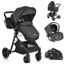 Moni 3 In 1 Set Rio Black Witt Multi Car Seat საბავშვო ტრანსფორმერი ეტლის კომპლექტი