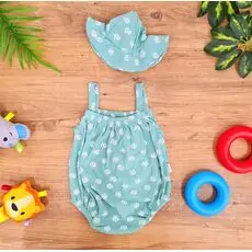 Bodysuit Beautiful Flowers Blue ჩვილის ბოდე