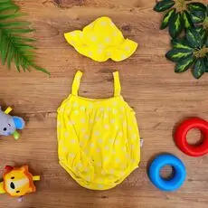 Bodysuit Beautiful Flowers Yellow ჩვილის ბოდე