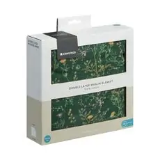 KikkaBoo Double layer muslin blanket Secret Garden Green ორფენიანი ახალშობილის პლედი