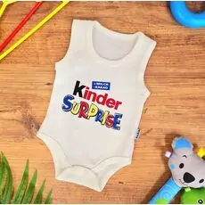 Bodysuit Kinder Surprise White ჩვილის ბოდე