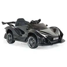 Moni Bo Car Flash Black ელექტრო მანქანა კაუჩუკის საბურავებით და ტყავის სავარძლით