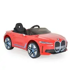 Moni Bo Car BMW I4 Red ელექტრო მანქანა კაუჩუკის საბურავებით და ტყავის სავარძლით