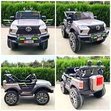 Toyota Jeep Painted Grey - ელექტრო მანქანა კაუჩუკის საბურავებით