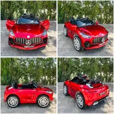 Mercedes Benz Electric Car Painted Red - ელექტრო მანქანა კაუჩუკის საბურავებით