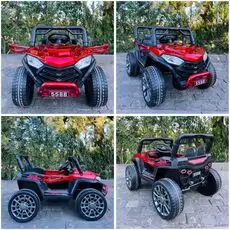 Electric Car Painting Red  - ელექტრო მანქანა კაუჩუკის საბურავებით