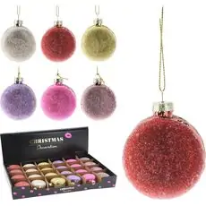 Christmas Decoration Set Macaron 24pcs ნაძვის ხის სათამაშოები