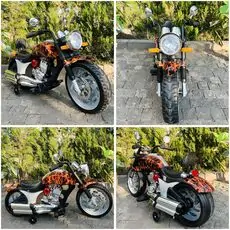 Electric Moto Harley Painted Yellow - ელექტრო მოტოციკლი