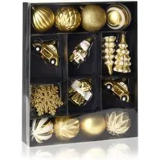 Christmas Hanging Decoration Set Gold 20pcs 8cm  ნაძვის ხის სათამაშოები