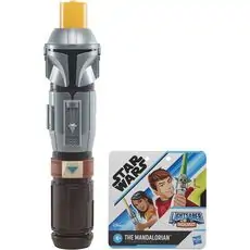 Star Wars Lightsaber Squad The Mandalorian Extendable Orange Lightsaber ვარსკვლავური ომების სათამაშო ხმალი
