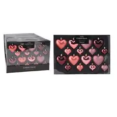 Christmas Hanging Decoration Heart Pink ნაძვის ხის სათამაშოები