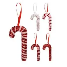 Christmas Candy Cane ნაძვის ხის სათამაშოები