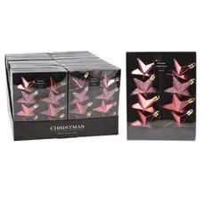 Christmas Hanging Decoration Star Pink ნაძვის ხის სათამაშოები