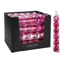 Christmas Hanging Decoration Ball Pink ნაძვის ხის სათამაშოები