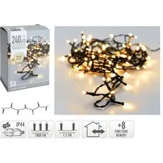 Christmas Outdoor Warm White Led Lights 5mm 240 Led საახალწლო განათებები
