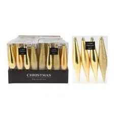Christmas Hanging Decoration Gold ნაძვის ხის სათამაშოები