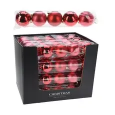Christmas Hanging Decoration Ball Red ნაძვის ხის სათამაშოები
