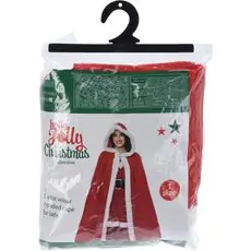 Xmas Lady Cape Velour საახალწლო მოსასხამი