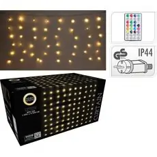 Christmas Curtain Changing Led Lights 400 Led 200x200 cm საახალწლო განათებები