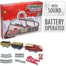 Christmas Train Set 54 Pcs საახალწლო მატარებელი ხმით