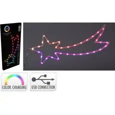 Christmas Shooting Star With RGB 35 Led  საახალწლო აქსესუარები განათებით