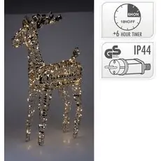 Christmas Figure Reindeer With 200X WW Micro Led საახალწლო აქსესუარები განათებით