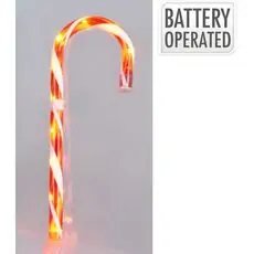 Christmas Candy Cane With 11 Led Lights საახალწლო დეკორაცია განათებით