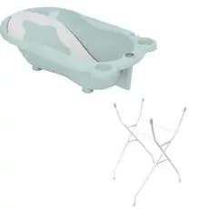 KikkaBoo Baby Bathtub With Support And Stand  Kai Mint ჩვილის აბაზანა სადგამით