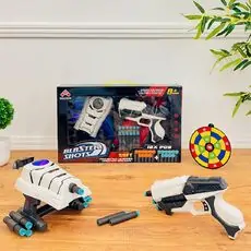 BLASTER WITH SOFT BULLET COMMANDER TOY GUN SB574 ბლასტერი რბილი ტყვიებით