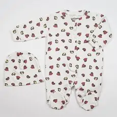 Little Heart Romper Red  - ჩვილის რომპერი