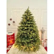 Christmas Tree With Lights - საახალწლო ნაძვის ხე შერეული სილიკონის წიწვებით და განათებებით 210 CM (OT2334)