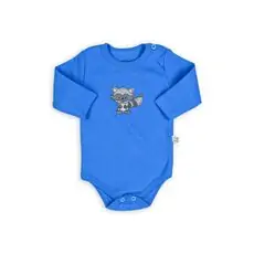 Raccoon Bodysuit Blue -  ჩვილის ბოდე