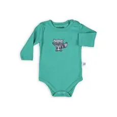 Raccoon Bodysuit Green -  ჩვილის ბოდე