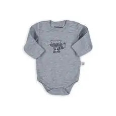 Raccoon Bodysuit Grey  -  ჩვილის ბოდე