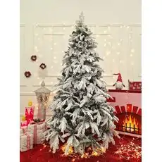 Snow-Covered Christmas Tree With Pine Cones საახალწლო ნაძვის ხე დათოვლილი ტოტებით და გირჩით 210 სმ (OT2083)