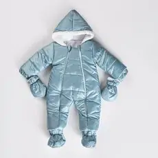 Beautiful Jacket With Removable Gloves And Booties Blue - საბავშვო ქურთუკი
