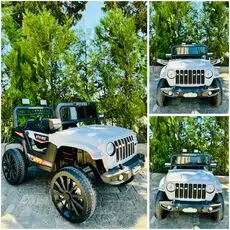 Super Car Jeep Grey - ელექტრო მანქანა კაუჩუკის საბურავებით