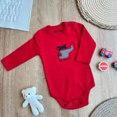 Helicopter Bodysuit Red -  ჩვილის ბოდე