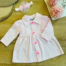 Miniborn Flower Button Dress - საბავშვო კაბა