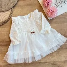 Miniborn Baby Dress With Knitted Detail - საბავშვო კაბა