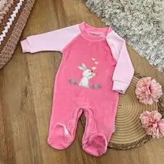 Little Rabbit Romper Pink - ჩვილის რომპერი