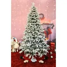 Snow-Covered Christmas Tree With Lights საახალწლო ნაძვის ხე დათოვლილი ტოტებით და განათებით 240 სმ