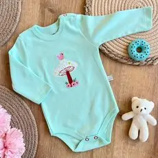 Mushroom Bodysuit Blue -  ჩვილის ბოდე