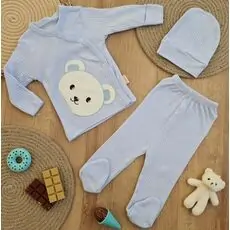 Newborn Baby 3in1 set Cute Bear - ახალშობილის ტანსაცმლის კომპლექტი