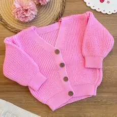 Baby Cute Knitted Jacket Pink - საბავშვო მოსაცმელი