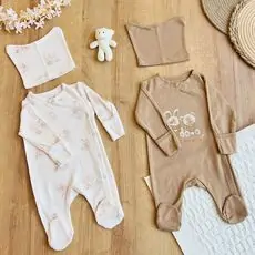 Rabbits With Bubbles Romper  - ჩვილის რომპერი
