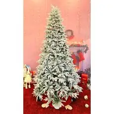 Snow-Covered Christmas Tree With Lights 270 CM ნაძვის ხე დათოვლილი, შერეული სილიკონის ტოტებით და განათებით